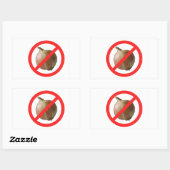 Keine Zwiebel Rechteckiger Aufkleber (Blatt)