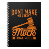 Keinen Rechtsanwalt mit meiner Mock-Trial-Stimme b Notizblock (Vorderseite)