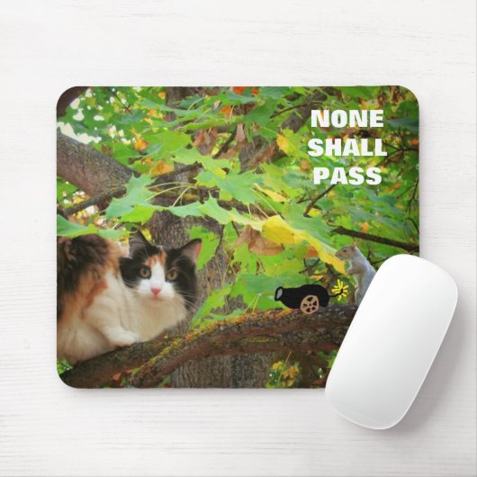 Keiner darf Cat vs Eichhörnchen bestehen Mousepad (Mit Mouse)