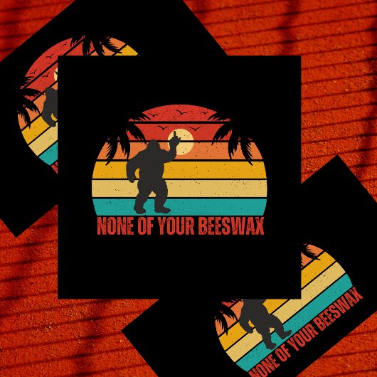 Keiner deiner Bärenwachs-Bigfoot-Mittelfinger Badhandtuch Set