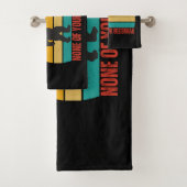 Keiner deiner Bärenwachs-Bigfoot-Mittelfinger Badhandtuch Set (Insitu)