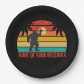 Keiner deiner Bärenwachs-Bigfoot-Mittelfinger Pappteller (Vorderseite)