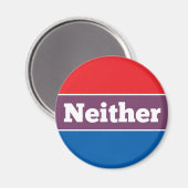 Keiner der politischen Kandidaten Magnet (Vorderseite/Rückseite)