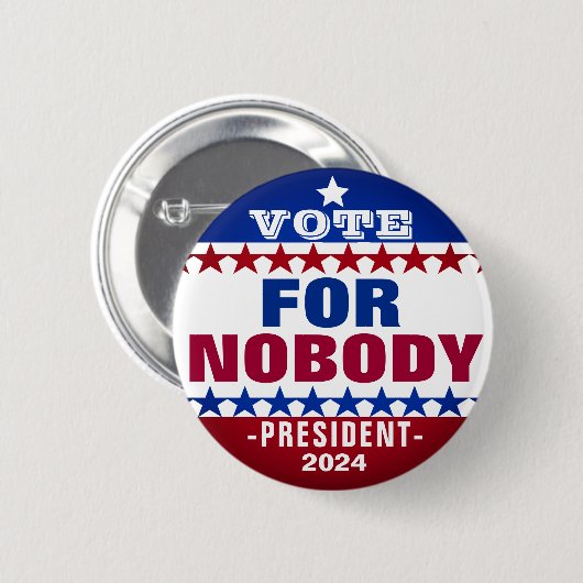 Keiner für den Wahlknopf des Präsidenten 2024 Button (Vorne & Hinten)