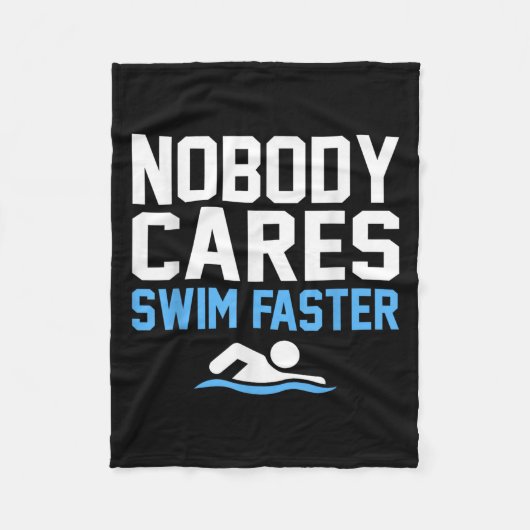 Keiner kümmert sich darum, schneller schwimmen zu fleecedecke (Vorderseite)