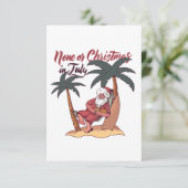 KEINER ODER CHRISTMAS IM JULI FUNNY  DANKESKARTE (Stehend Vorderseite)