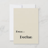 KEINER ODER CHRISTMAS IM JULI FUNNY  DANKESKARTE (Rückseite)