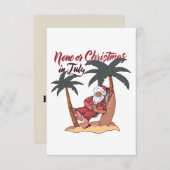KEINER ODER CHRISTMAS IM JULI FUNNY  DANKESKARTE (Vorne/Hinten)