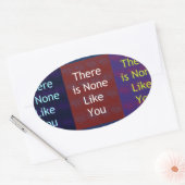 Keiner wie du ovaler aufkleber (Umschlag)