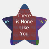 Keiner wie du Stern-Aufkleber (Vorderseite)