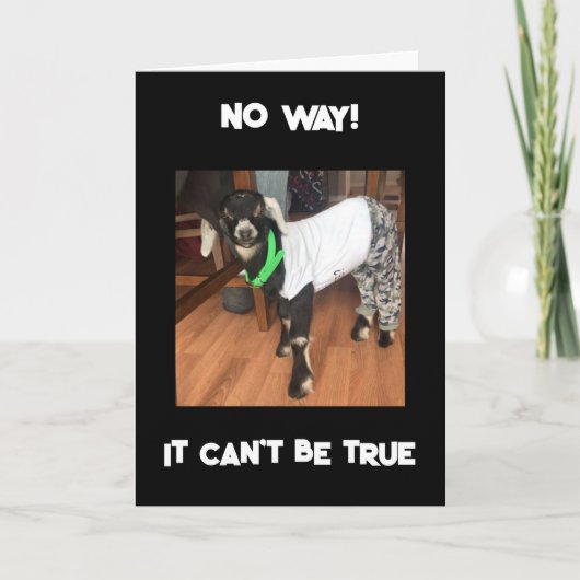 KEINESFALLS KANN MAN KEINE "40"-KARTE SEIN KARTE (Vorderseite)