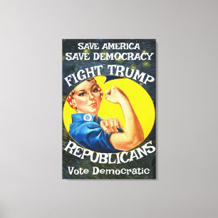 KeinTrump Republikanische Partei Geburtstagsfeier Leinwanddruck