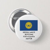 KEISHA LANCE BOTTOME FÜR ATLANTA MAYOR BUTTON (Vorne & Hinten)