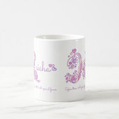 Keisha Name bedeutet dekorative K-Monogramm-Pastel Kaffeetasse (Mittel)
