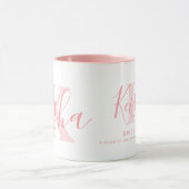 Keisha Name Bedeutung und monogramm weicher rosa T Tasse (Zentrum)