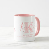 Keisha Name Bedeutung und monogramm weicher rosa T Tasse (VorderseiteRechts)