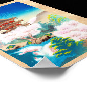 Keisui Pagoda im Frühling in japanischer orientali Poster (Ecke)