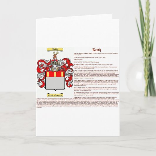 Keith (Bedeutung) Karte (Vorderseite)