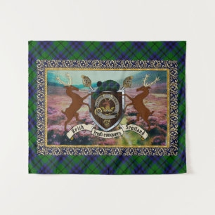 Keith Clan Abzeichen & Motto w/Stags Tapestry Wandteppich