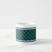 Keith Clan Light Blue und Green Ancient Tartan Espressotasse (Vorderseite)