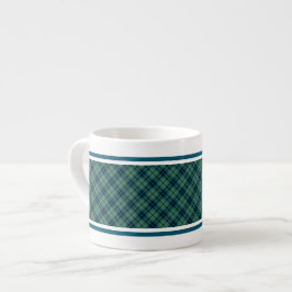Keith Clan Light Blue und Green Ancient Tartan Espressotasse