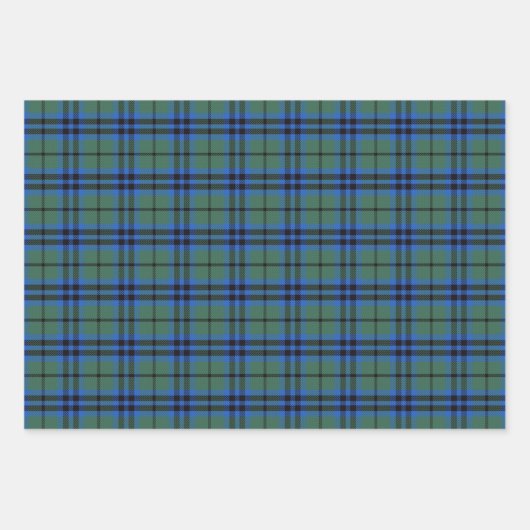 Keith Clan Scottish Tartan Kariertes Muster Geschenkpapier Set (Vorderseite)