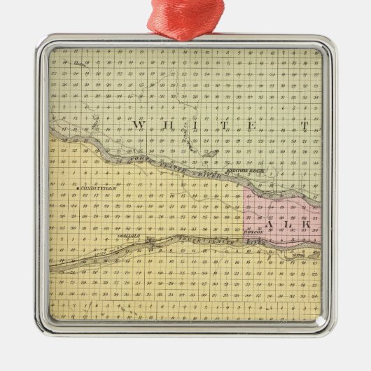 Keith County, Nebraska Silbernes Ornament (Vorne)