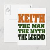 KEITH - Der Mann, der Mythos, die Legende! Postkarte (Vorne/Hinten)