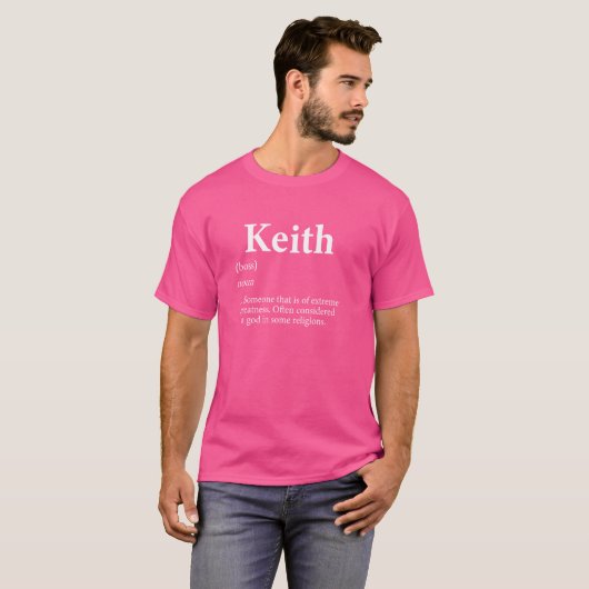 Keith God Meme Definition Funny Name Birthday Keit T-Shirt (Vorne ganz)