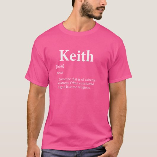 Keith God Meme Definition Funny Name Birthday Keit T-Shirt (Vorderseite)