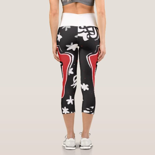 Keith Haring Style Women's Leggings mit 60er Nerd (Rückseite)