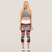 Keith Haring Style Women's Leggings mit 60er Nerd (Vorderseite)