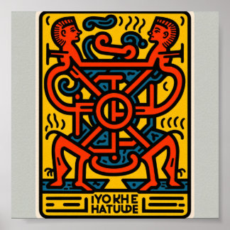 Keith Herling Stil ägyptisches Design-Plakat Poster