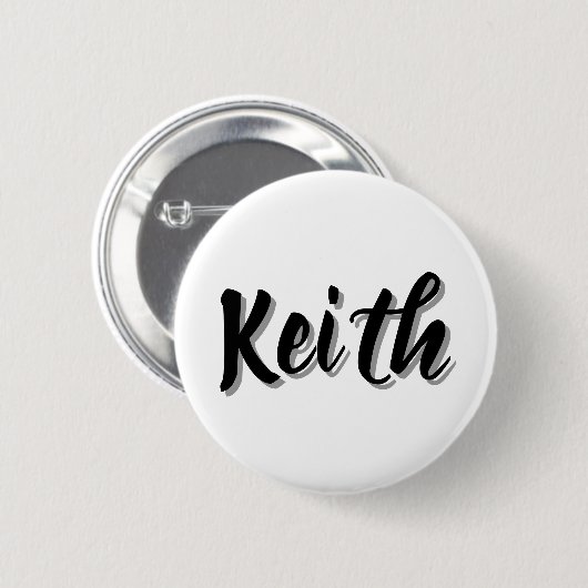 Keith Männer Name, Button (Vorne & Hinten)