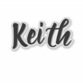 Keith Mens Name, Aufkleber (Vorderseite)