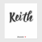 Keith Mens Name, Aufkleber (Blatt)