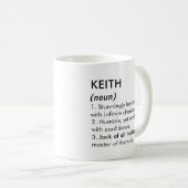 Keith Name, Bearbeitbarer Name, Benutzerdefinierte Kaffeetasse (VorderseiteRechts)