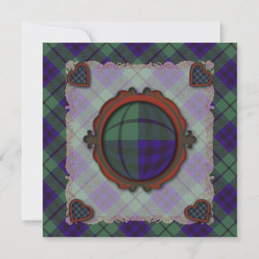 Keith Scottish Clan tartan - Kariert Einladung (Rückseite)