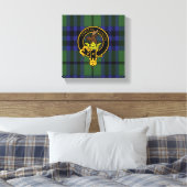 Keith Scottish Wappen und Tartan Canvas print Leinwanddruck (Insitu (Schlafzimmer))