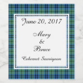 Keith Scottish Wedding Wine Label Weinetikett (Einzelnes Label)