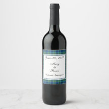 Keith Scottish Wedding Wine Label