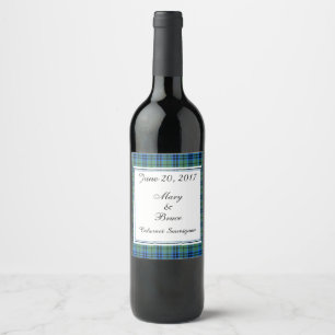 Keith Scottish Wedding Wine Label Weinetikett