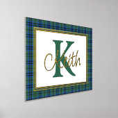 Keith Tartan Karierte Monogram Foil Prints Foliendrucke (Ablage )