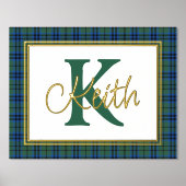Keith Tartan Karierte Monogram Foil Prints Foliendrucke (Vorderseite)