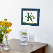 Keith Tartan Karierte Monogram Foil Prints Foliendrucke (Ablage(Küche))
