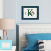Keith Tartan Karierte Monogram Foil Prints Foliendrucke (In Situ (Schlafzimmer))