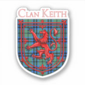 Keith Tartan Scottish Plaid Lion Rampant Aufkleber (Vorderseite)