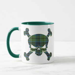 Keith Tartan Skull No Banner Tasse