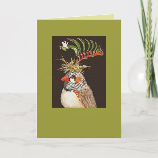 Keith, zebra finch card karte (Vorderseite)
