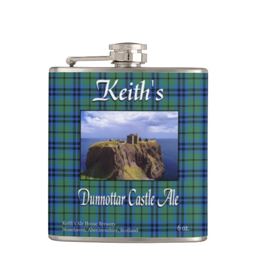 Keith's Dunnottar Castle Ale Flachmann (Vorderseite)